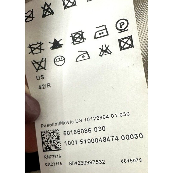 Hugo Boss Mens Super 100 Blazer 44R Wool Silver Gray Coat Pasolin Movie Formal - Picture 13 of 16